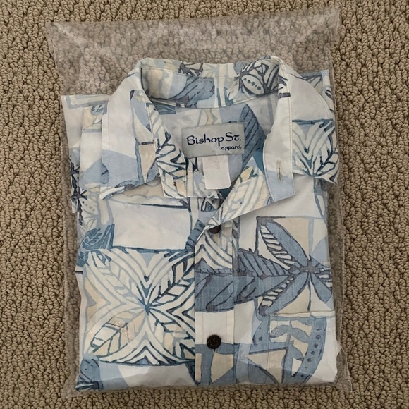 BISHOP ST Apparel Hawaiian Aloha Shirt Men - Picture 5 of 5